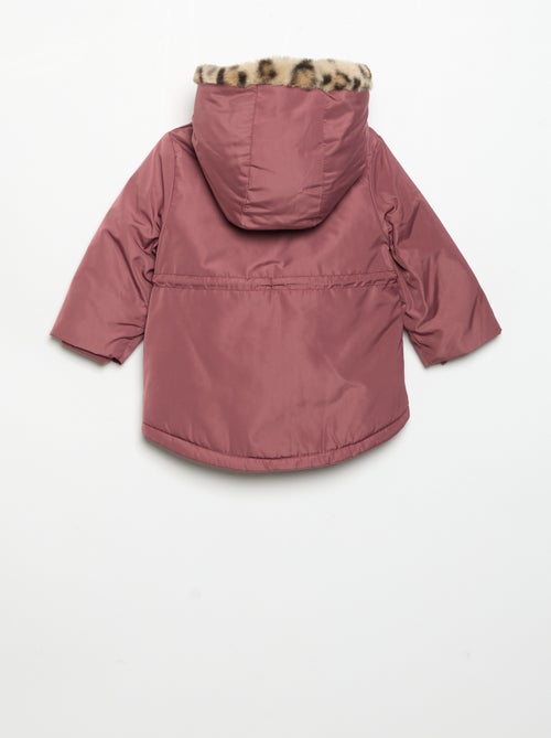 Hooded Parka with Faux Fur Lining - Kiabi