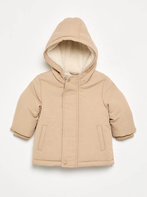 Hooded Parka with Sherpa Lining - Kiabi