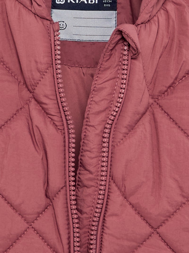 Hooded quilted jacket Pink - Kiabi