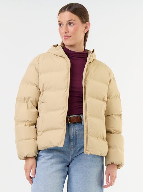 Hooded quilted puffer jacket - Kiabi