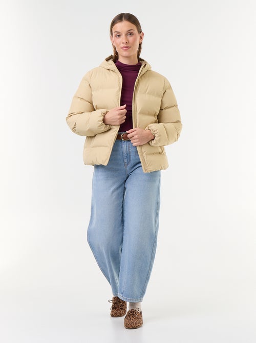 Hooded quilted puffer jacket - Kiabi