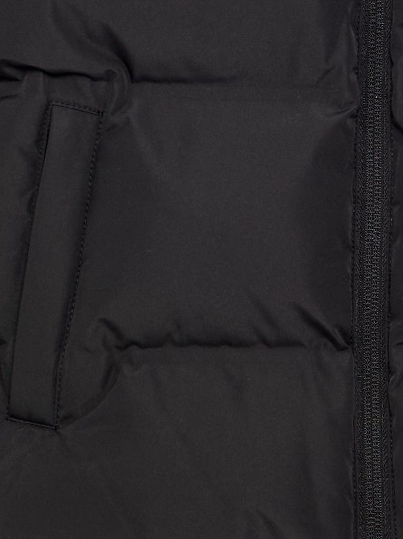 Hooded Quilted Puffer Jacket Black - Kiabi