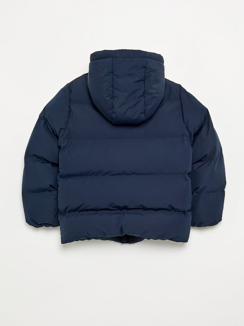 Hooded Quilted Puffer Jacket Blue - Kiabi