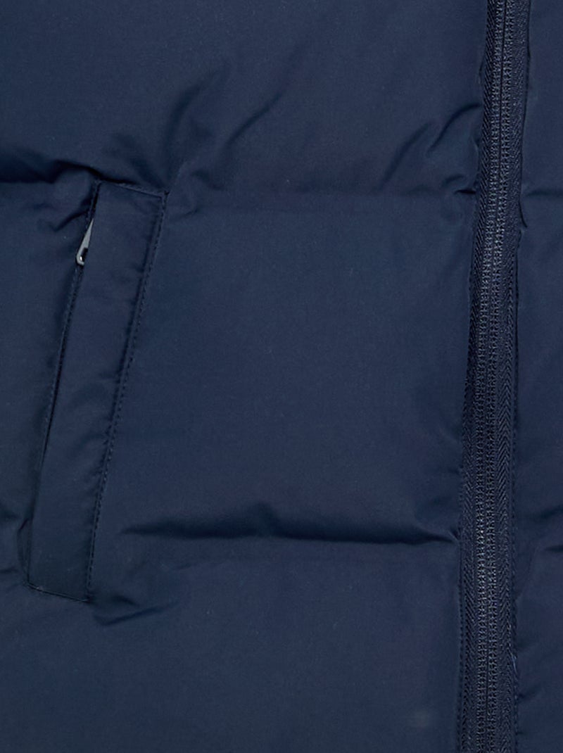 Hooded Quilted Puffer Jacket Blue - Kiabi