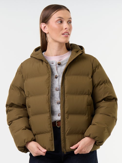 Hooded quilted puffer jacket - Kiabi
