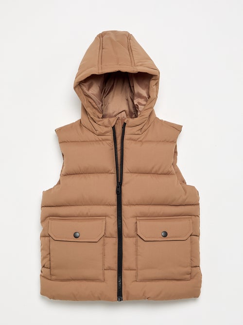 Hooded Sleeveless Puffer Jacket - Kiabi