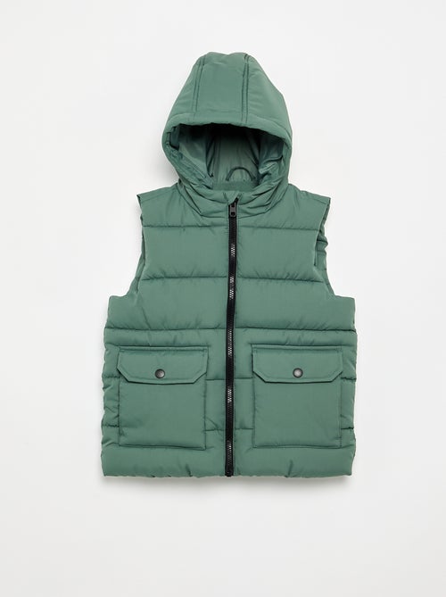 Hooded Sleeveless Puffer Jacket - Kiabi
