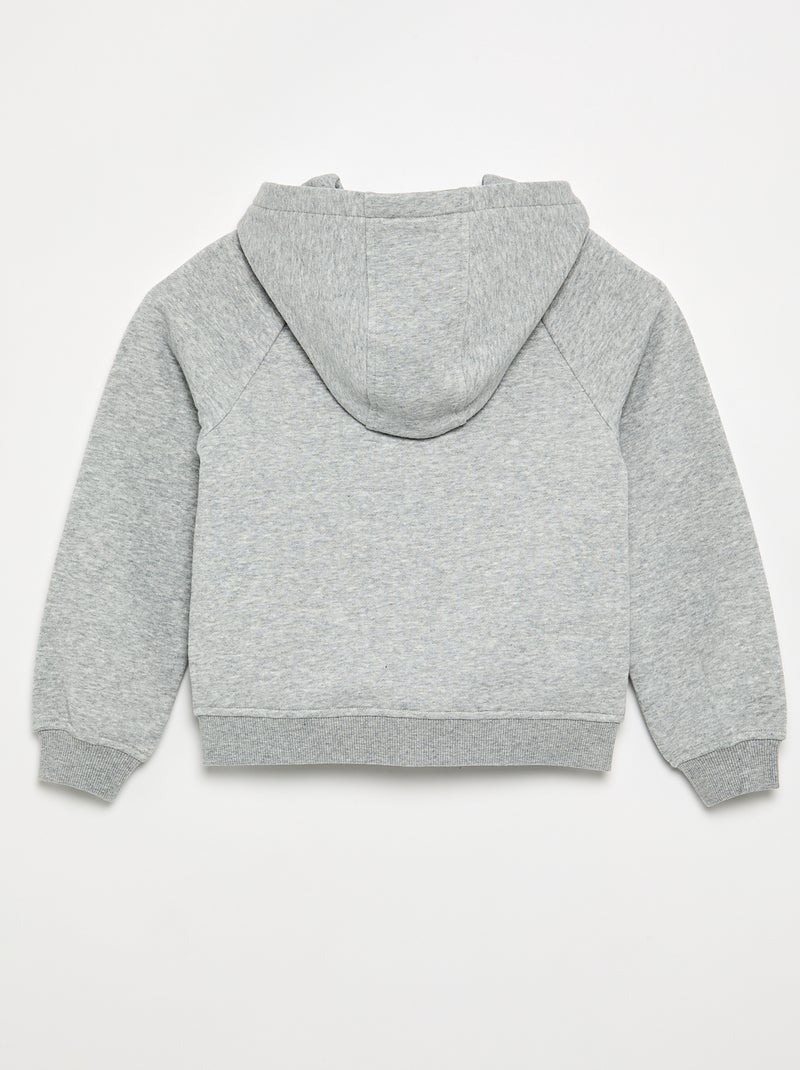 Hooded sweatshirt - easy-dressing collection Grey - Kiabi