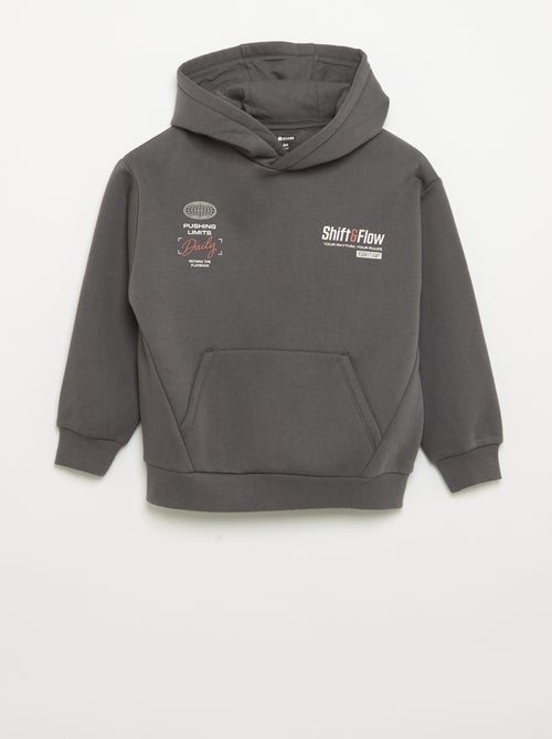 Hooded sweatshirt with kangaroo pocket - Kiabi
