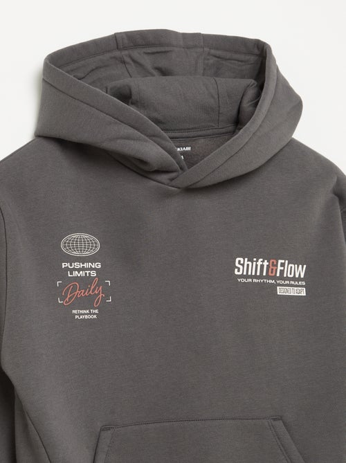 Hooded sweatshirt with kangaroo pocket - Kiabi