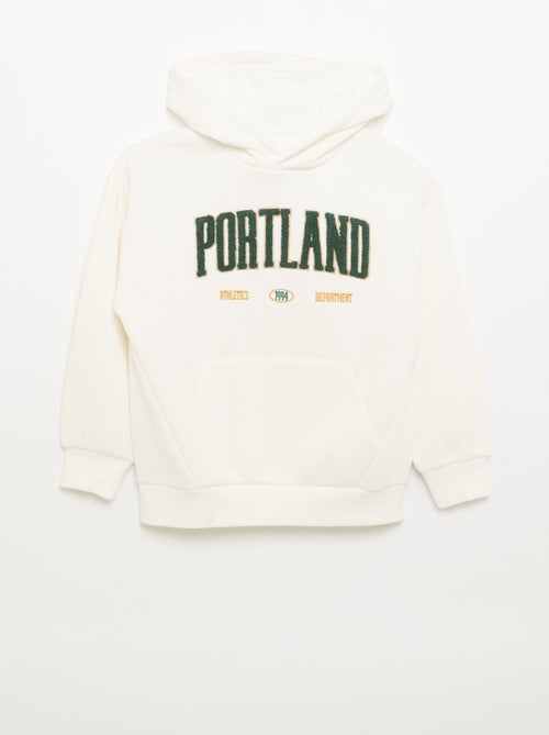 Hooded sweatshirt with kangaroo pocket - Kiabi