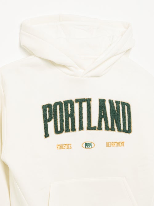 Hooded sweatshirt with kangaroo pocket - Kiabi