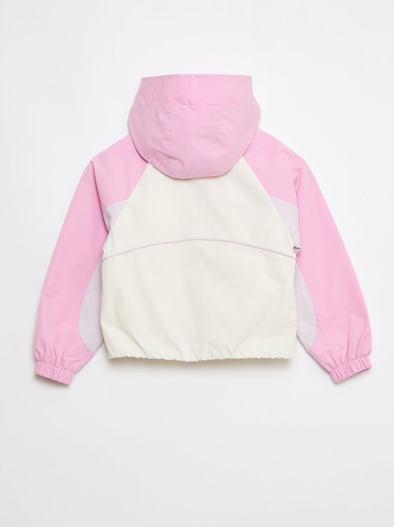 Hooded Windbreaker Jacket Pink - Kiabi
