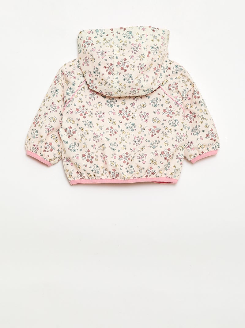 Hooded Windbreaker Jacket White - Kiabi