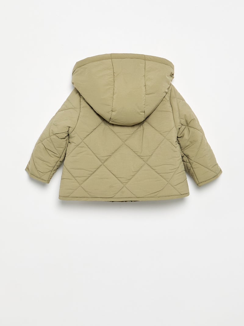 Hooded Zip-Up Jacket Green - Kiabi
