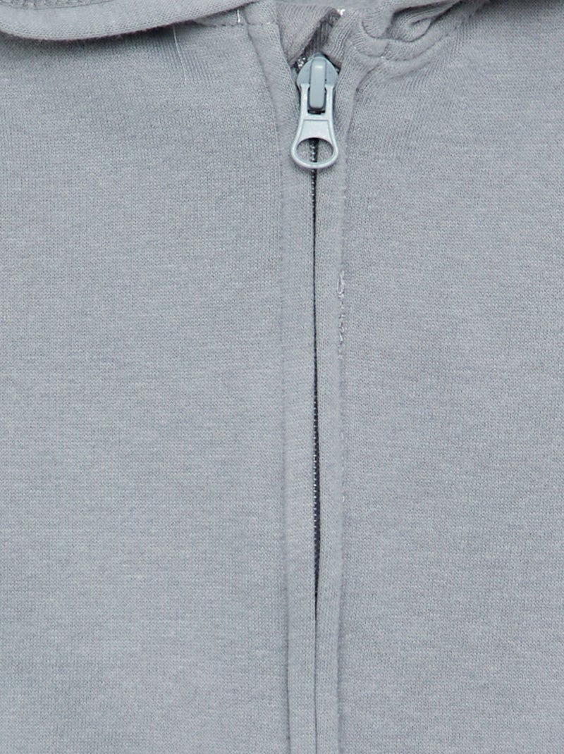 Hooded zip-up sweatshirt Blue - Kiabi