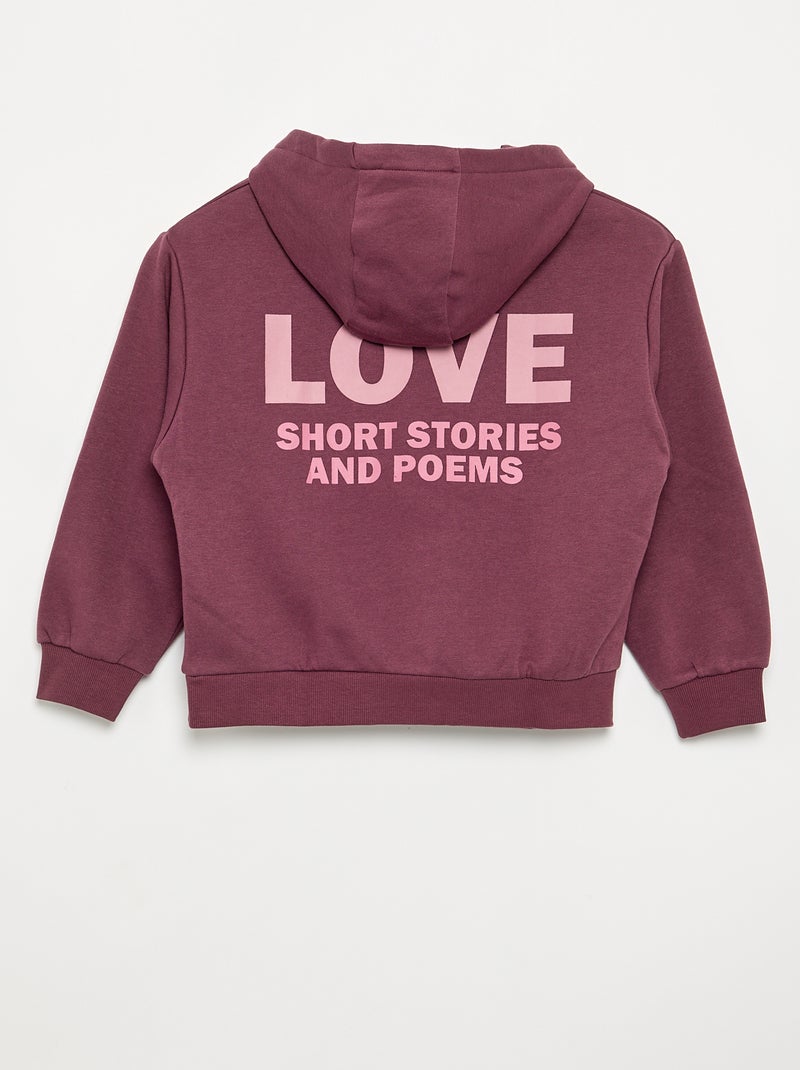 Hoodie beidseitig bedruckt Rosa - Kiabi