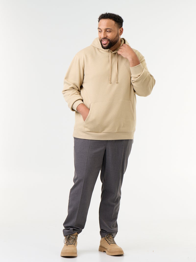 Hoodie mit Kängurutasche Beige - Kiabi