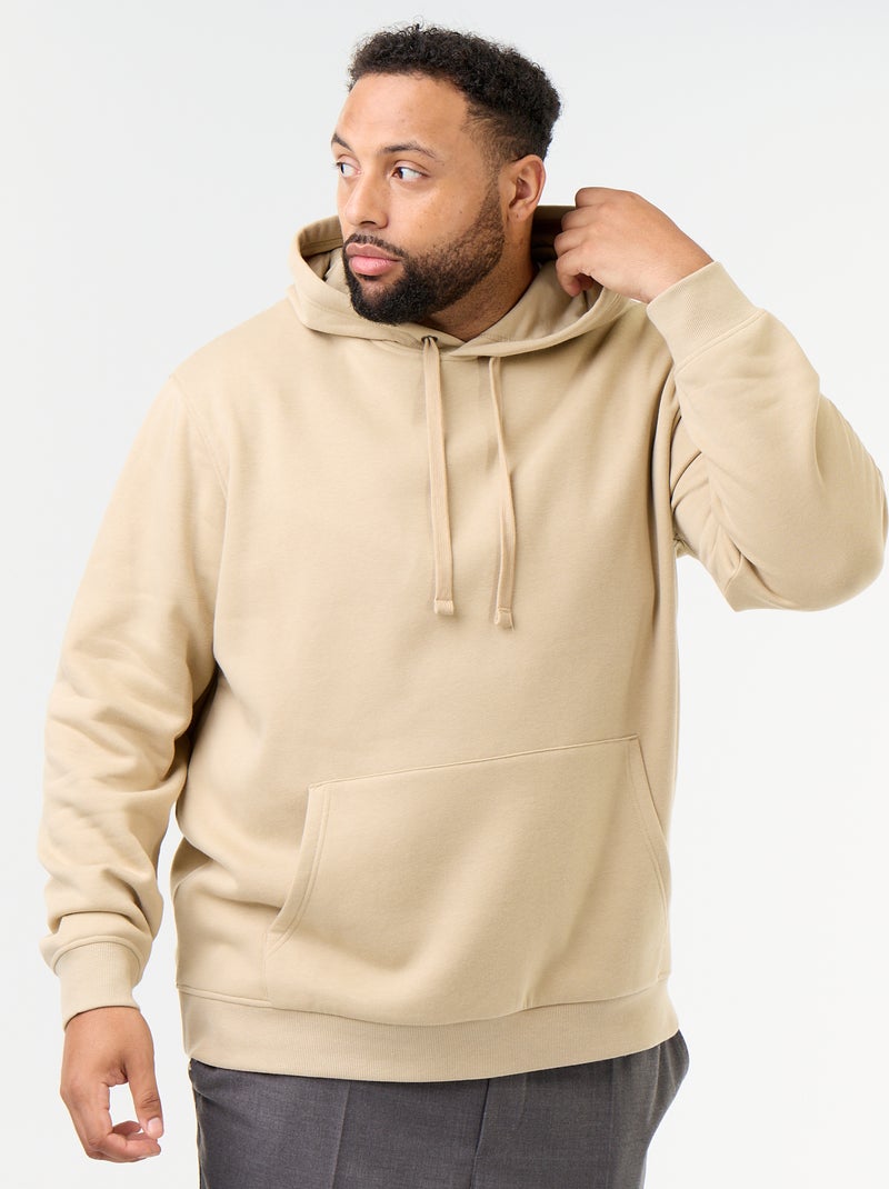 Hoodie mit Kängurutasche Beige - Kiabi