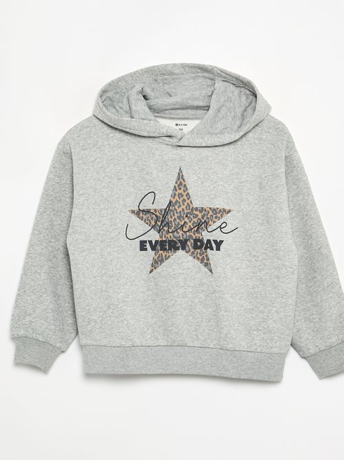 Hoodie with front and back print - Kiabi
