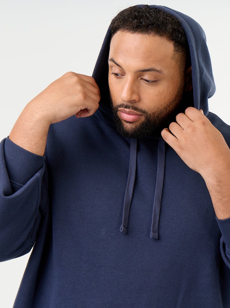 Hoodie with Kangaroo Pocket Blue - Kiabi