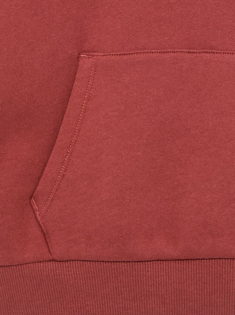 Hoodie with kangaroo pocket Brown - Kiabi