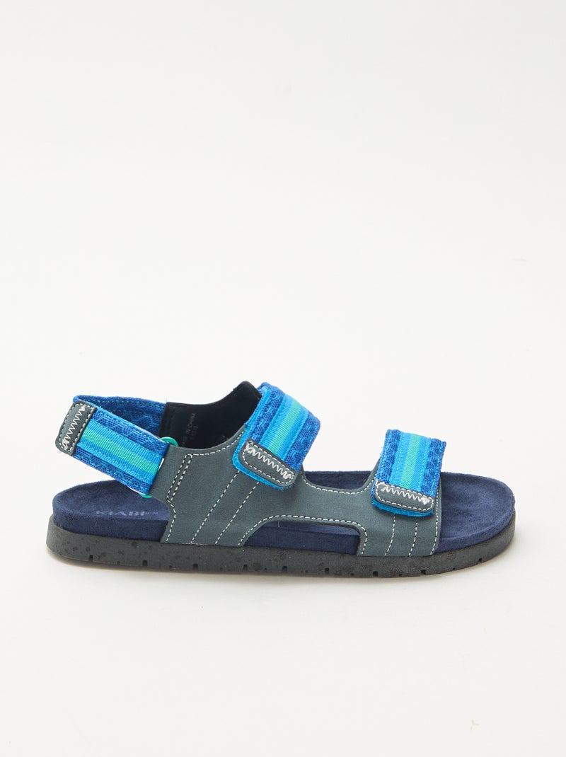 Hook-and-loop sandals Blue - Kiabi