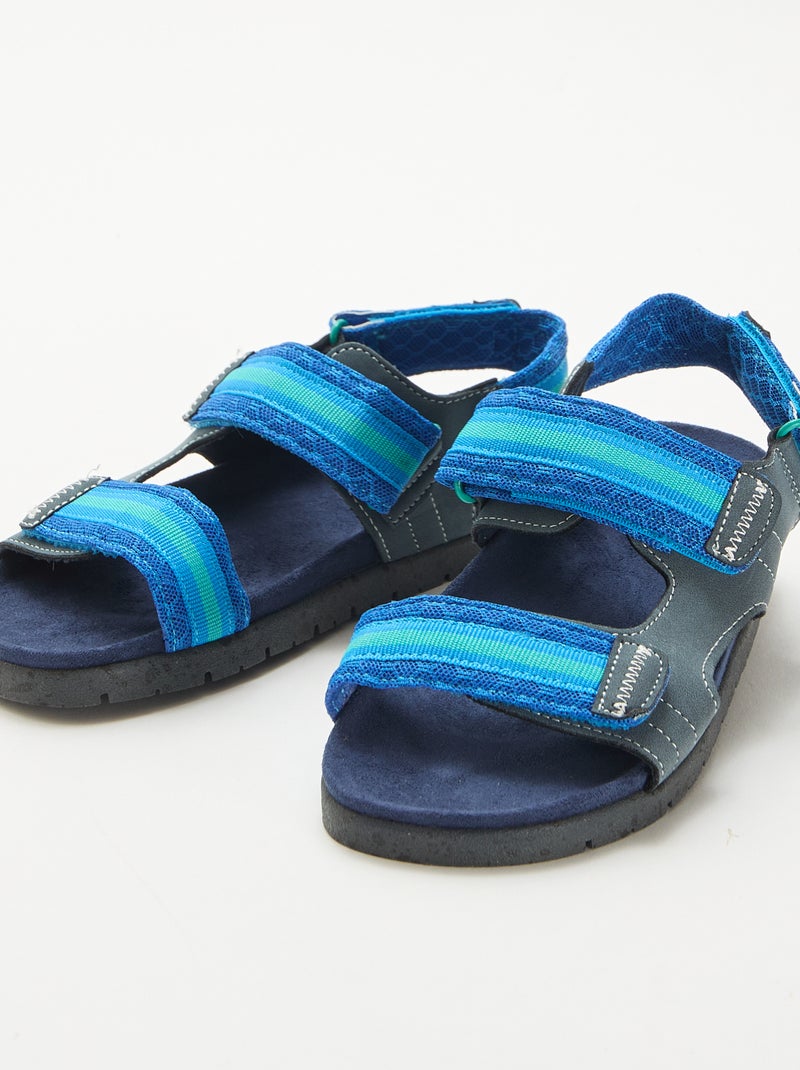 Hook-and-loop sandals Blue - Kiabi