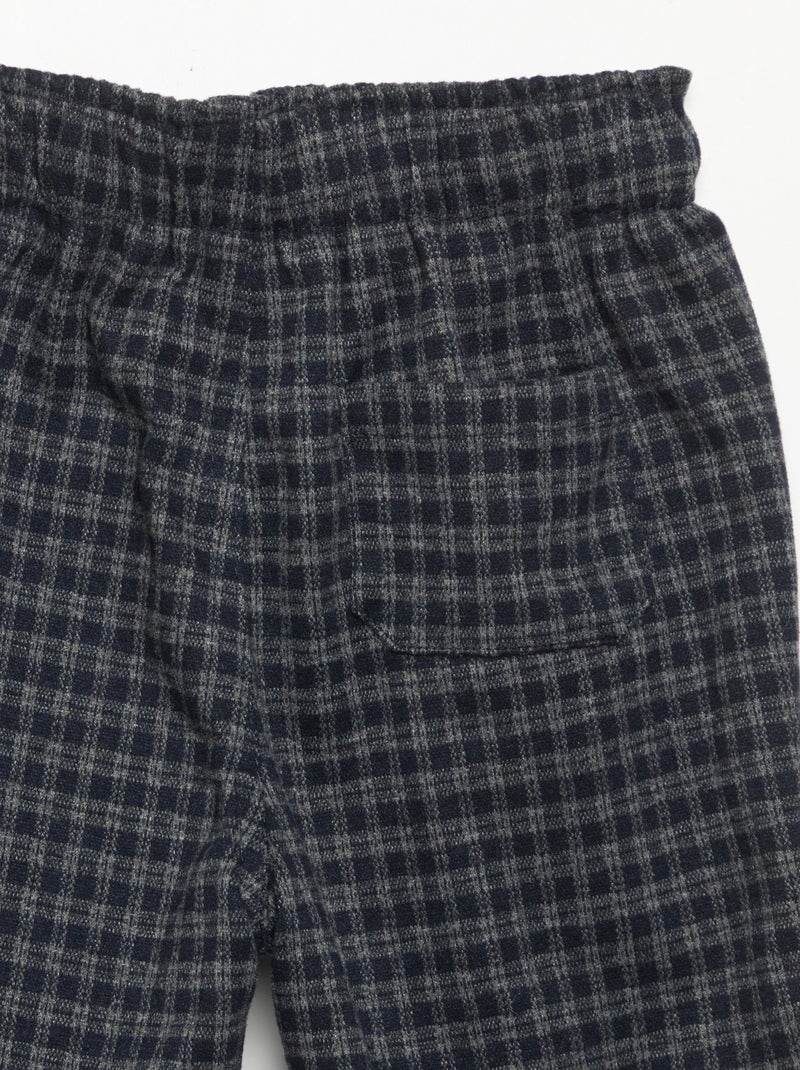 Hose aus angerautem Flanell Bleu - Kiabi