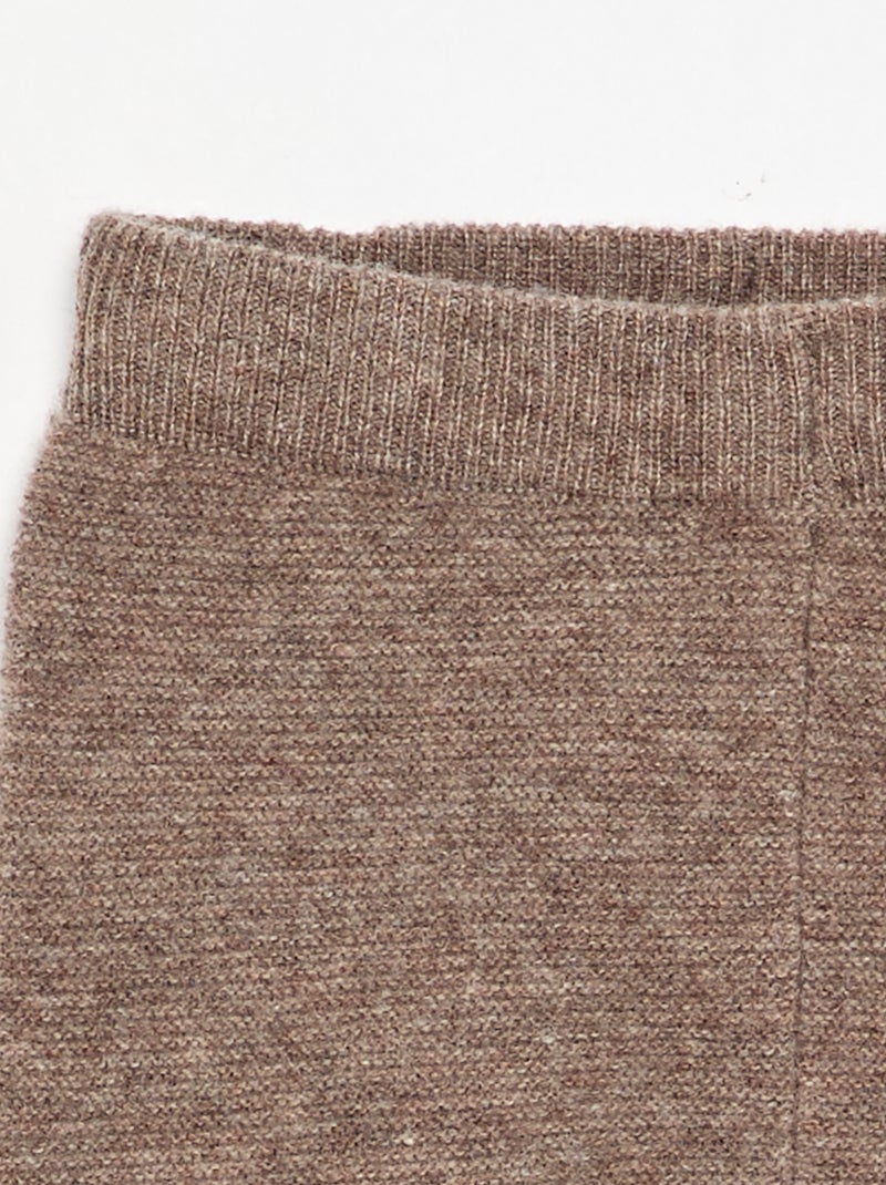 Hose aus Wolle und Kaschmir – Premium Braun - Kiabi