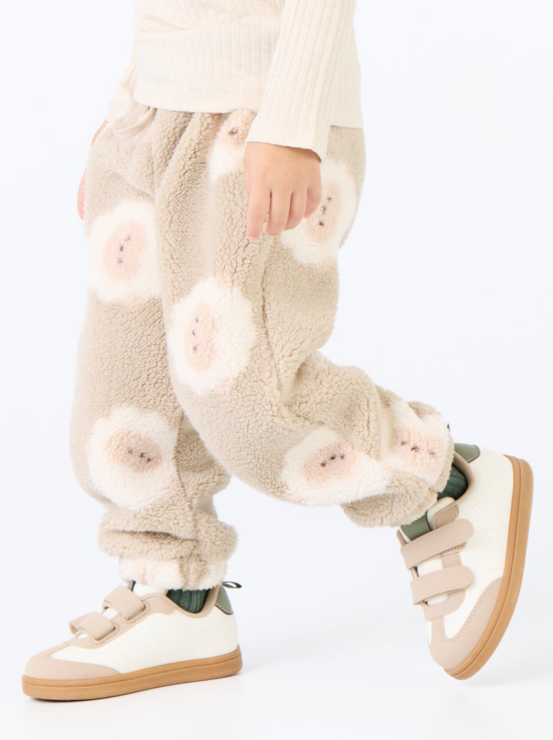 Hose im Teddyfell-Look Beige - Kiabi