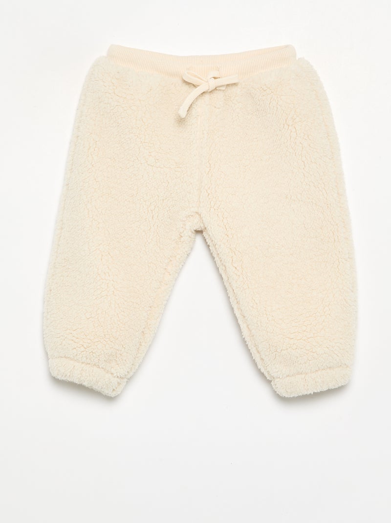 Hose in Lammfell-Optik Beige - Kiabi