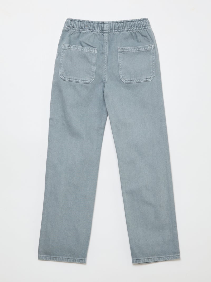 Hose mit rechteckigen Taschen - Schmalere Passform Blau - Kiabi