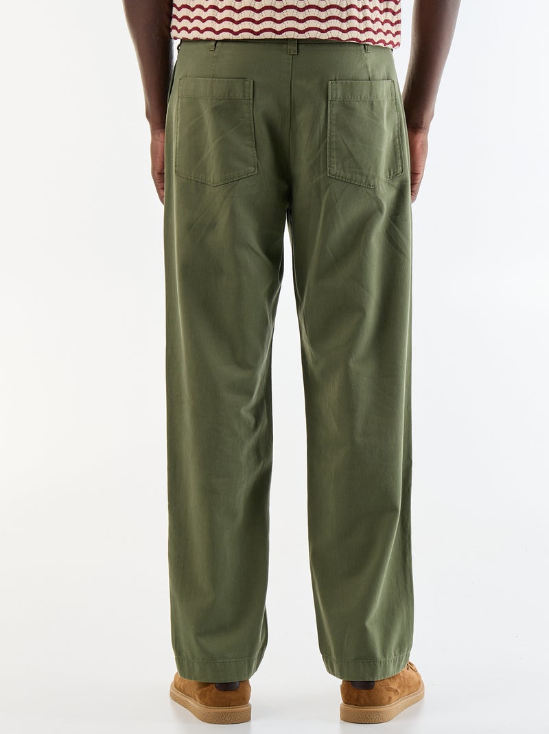 Hose mit softem Griff Kaki - Kiabi