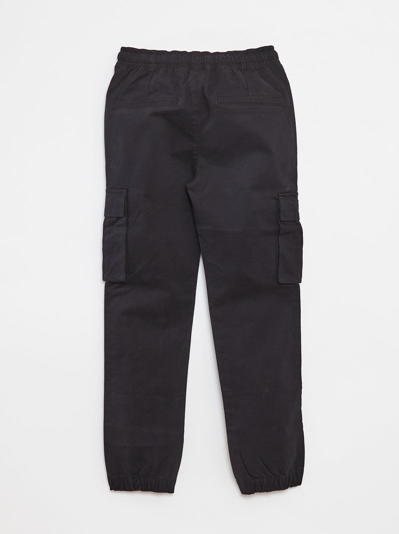 Hose mit Taschen und verstellbarem Bund Schwarz - Kiabi