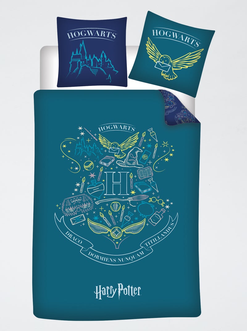 Housse de couette 'Harry potter' 140x200 cm Bleu - Kiabi
