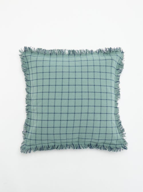 Housse de coussin avec franges - Kiabi
