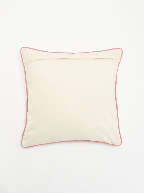 Housse de coussin carrée avec motif 'cœur' - Kiabi