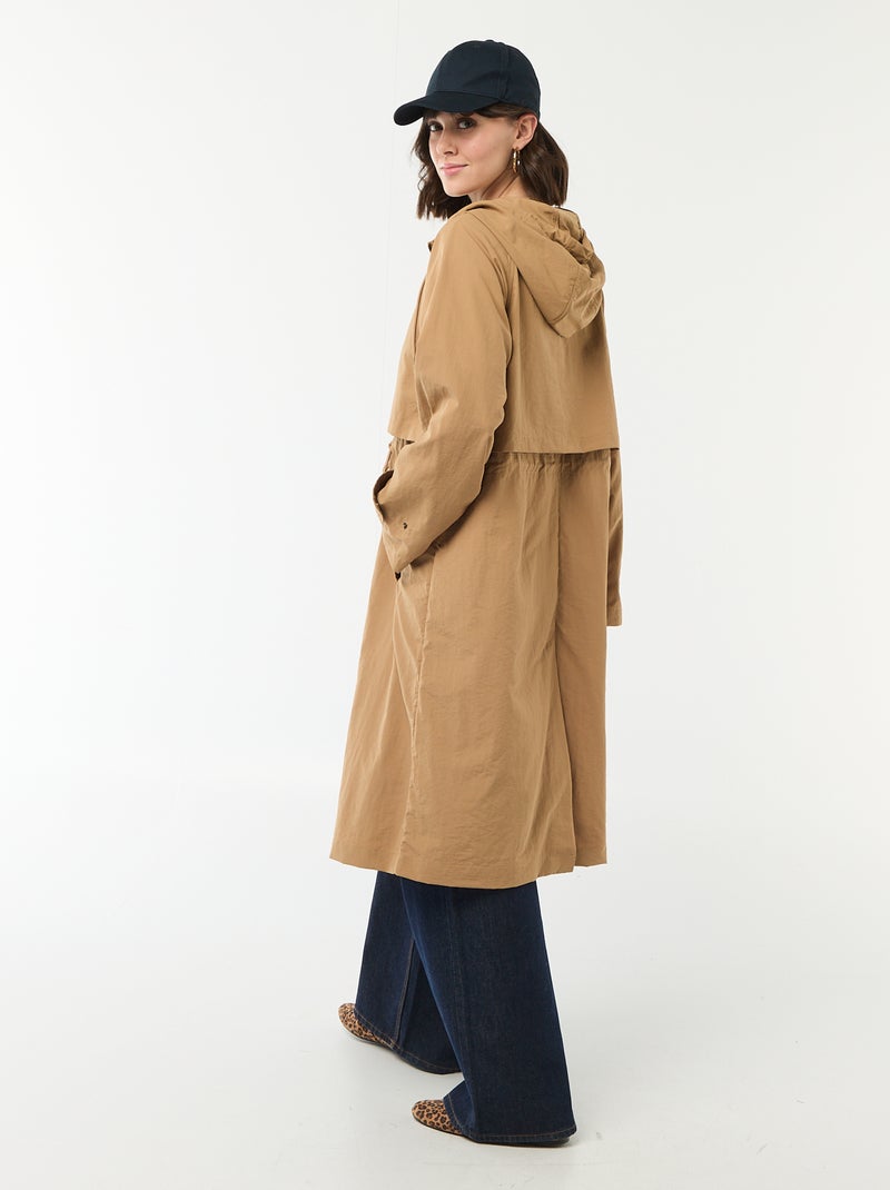 Impermeabile con cappuccio Beige - Kiabi