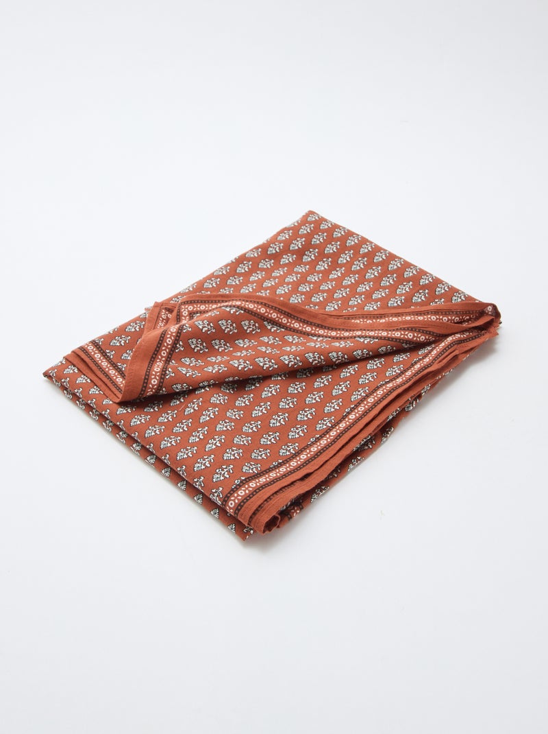 India Print Scarf Brown - Kiabi