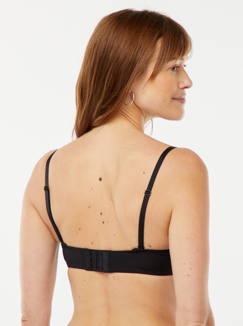 Invisible bandeau bra Black - Kiabi