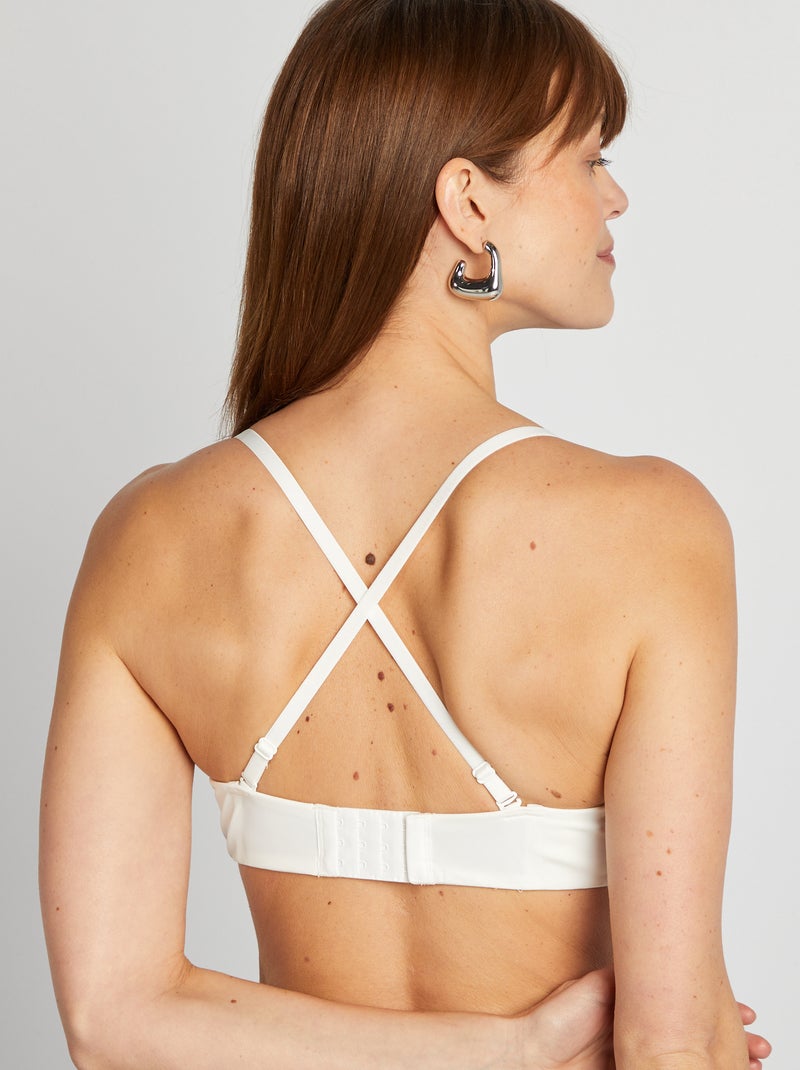 Invisible bandeau bra WHITE - Kiabi