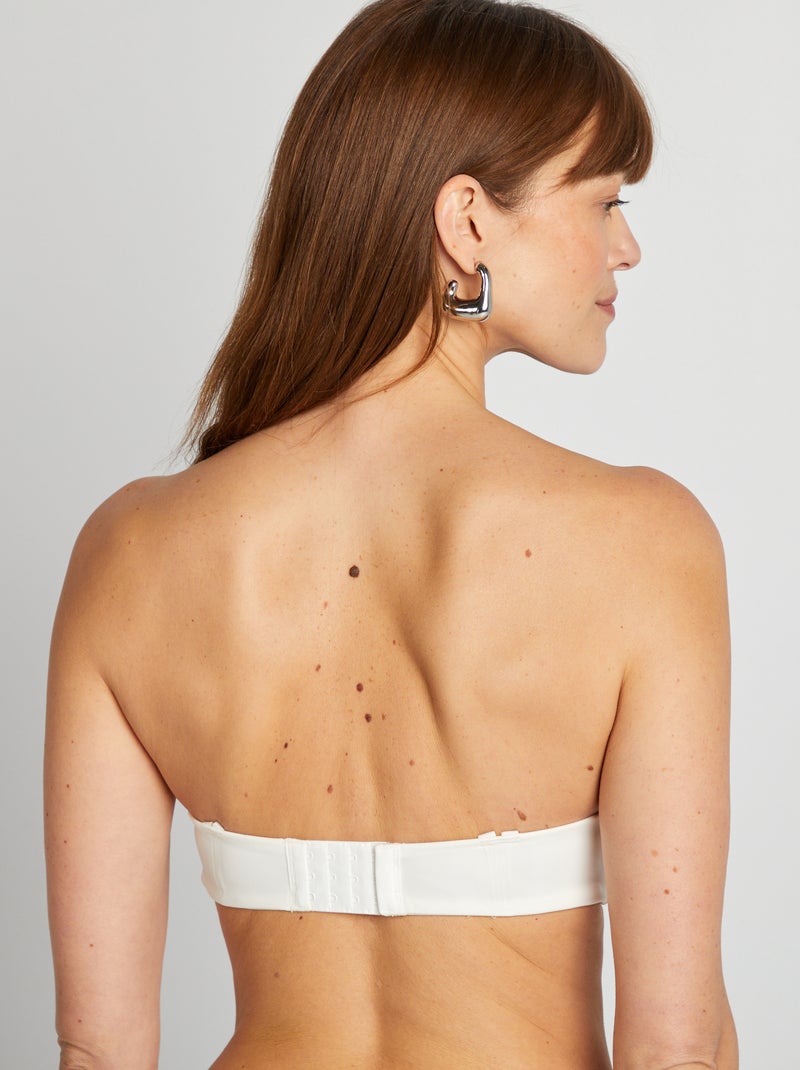 Invisible bandeau bra WHITE - Kiabi