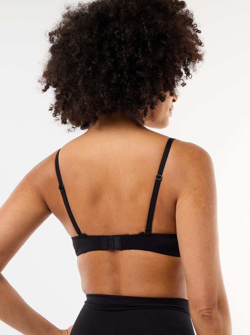 Invisible Microfiber Triangle Bra Black - Kiabi