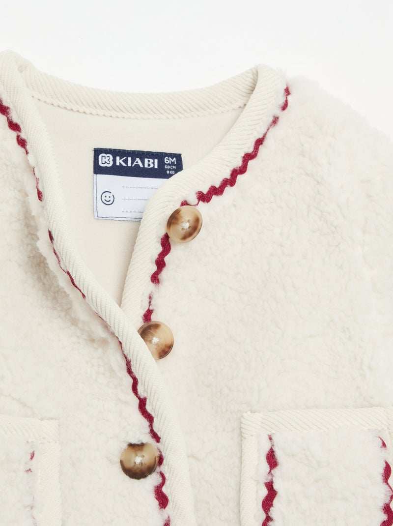Jacke in Teddy-Optik Beige - Kiabi