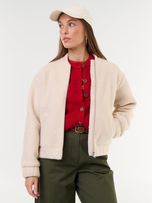 Jacke in Wolloptik - Kiabi