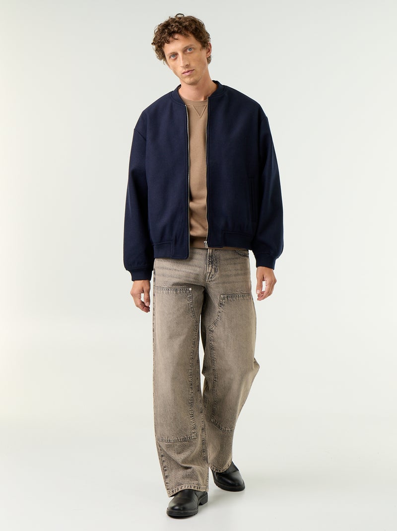 Jacke in Wolloptik Blau - Kiabi