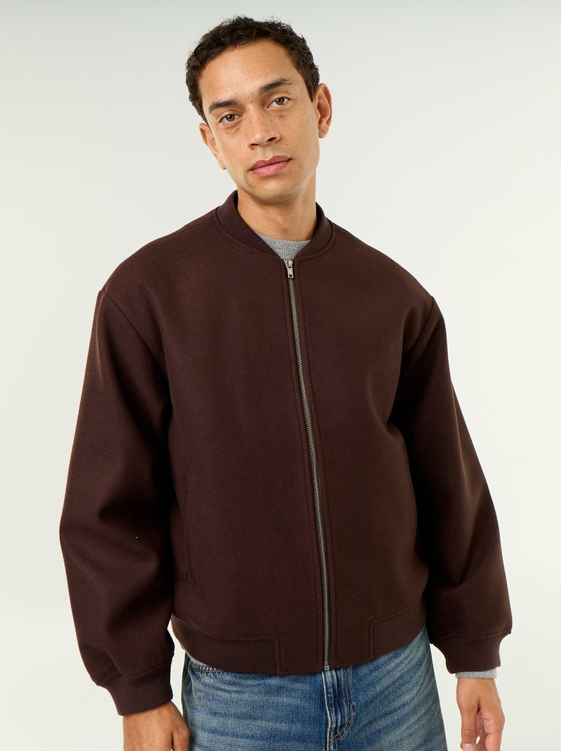 Jacke in Wolloptik Braun - Kiabi