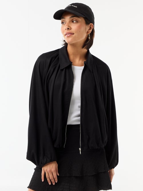 Jacke mit Reissverschluss und Puffärmeln - Kiabi