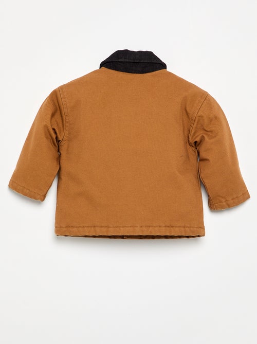 Jacket with contrasting velvet collar - Kiabi